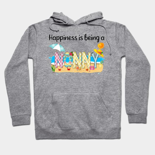 Happiness Is Being A Nanny Summer Beach Happy Mother's Hoodie by KIMIKA